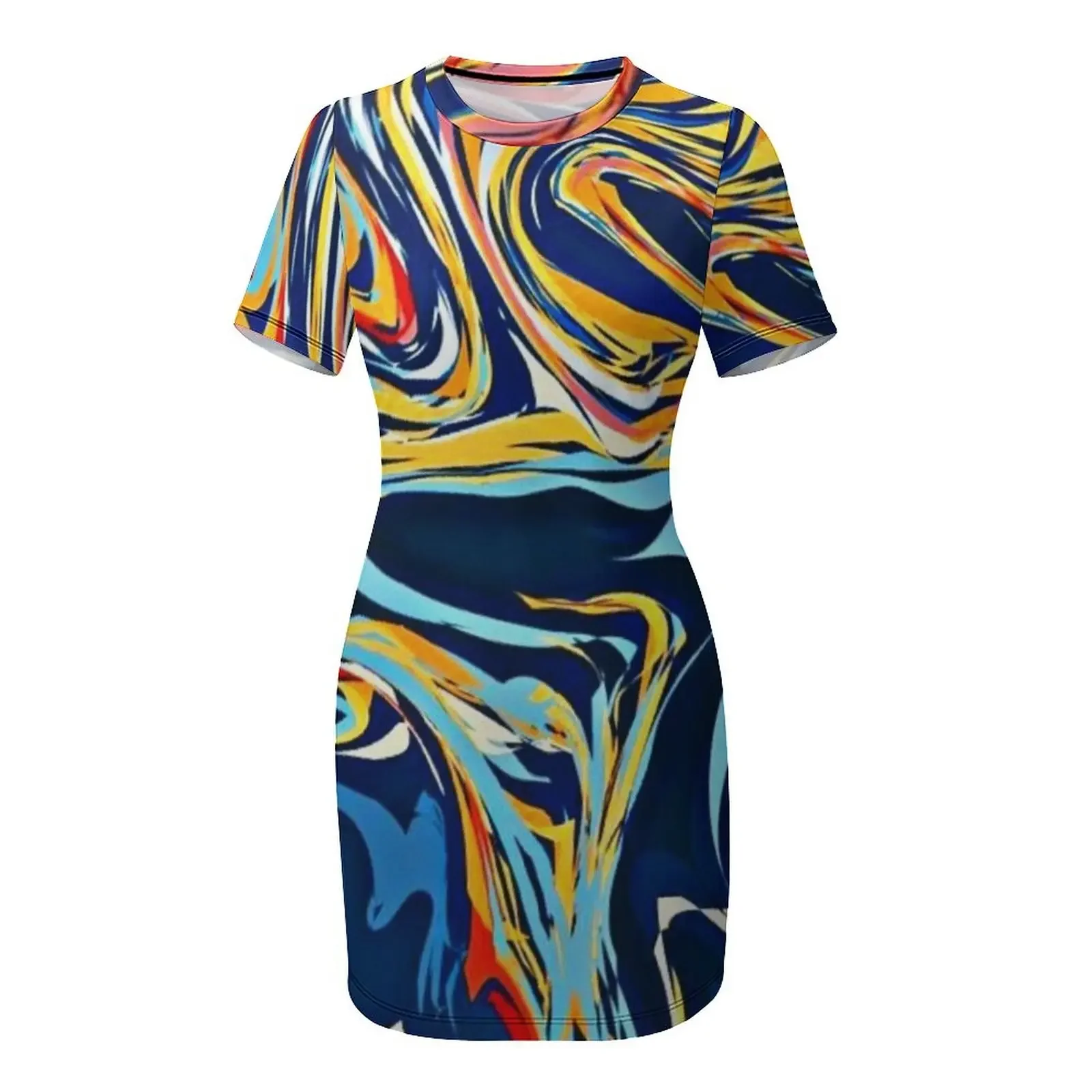 Trippy Liquid Art Multicolour  - Summer Clothing Drip ulasan dan harga