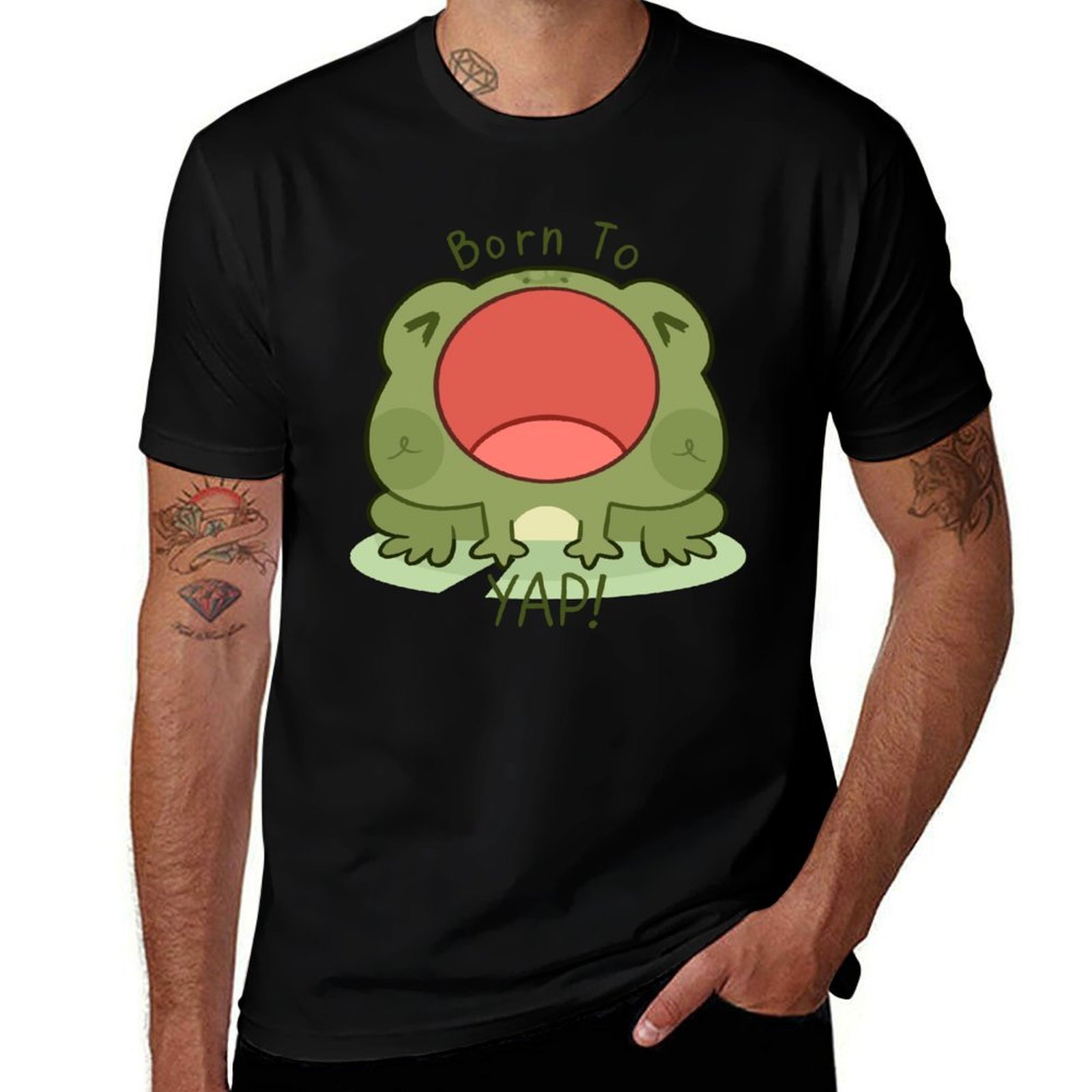 Born to Yap Frog T-Shirt summe - Summer Clothing Essentials Men ulasan dan harga