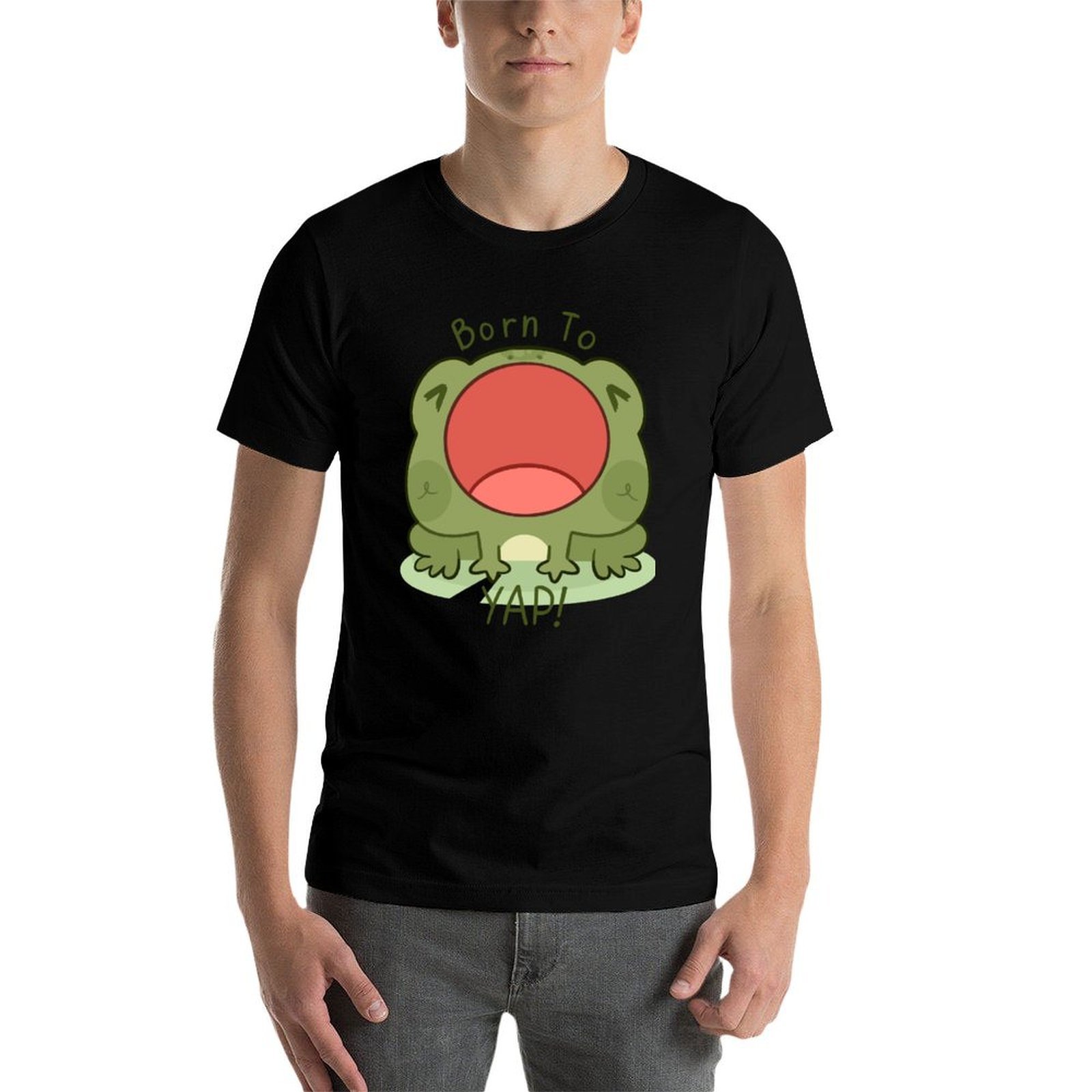 Born to Yap Frog T-Shirt summe - Summer Clothing Essentials Men ulasan dan harga