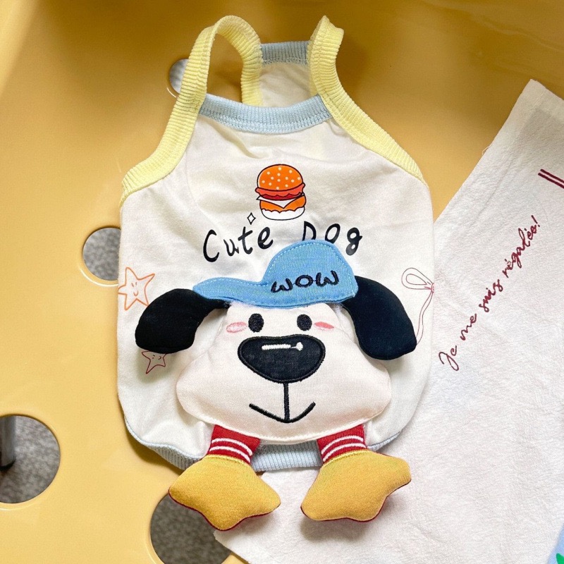 Cartoon Animal Pet Dog Vest fo - Summer Clothing In French ulasan dan harga