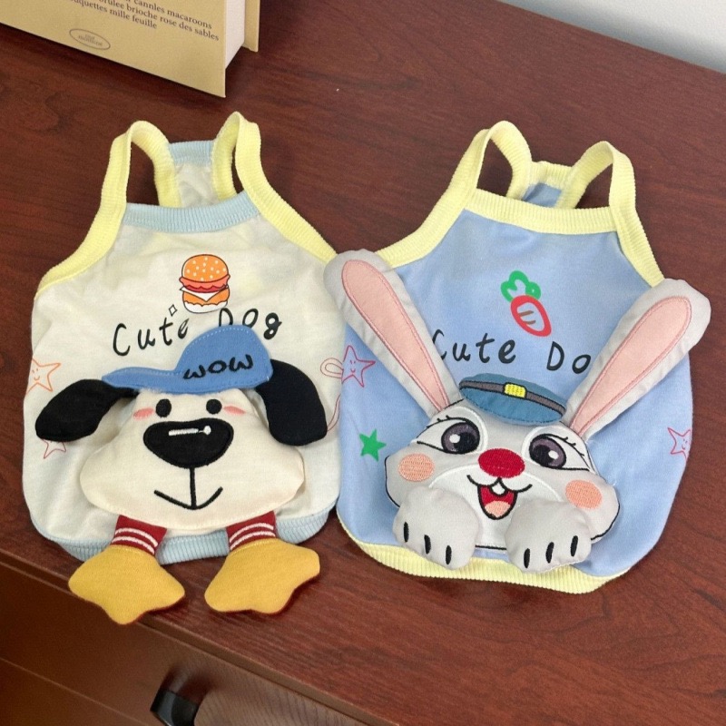 Cartoon Animal Pet Dog Vest fo - Summer Clothing In French ulasan dan harga