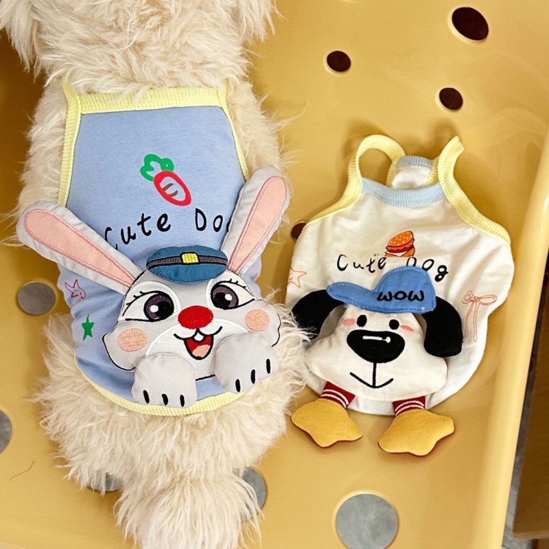 Cartoon Animal Pet Dog Vest fo - Summer Clothing In French ulasan dan harga