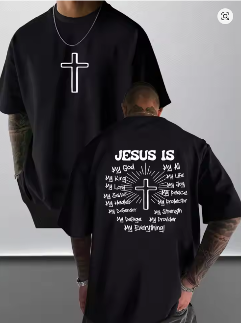 Men's Graphic T-Shirt Jesus Cr - Summer Clothing Ideas ulasan dan harga
