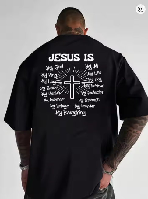 Men's Graphic T-Shirt Jesus Cr - Summer Clothing Ideas ulasan dan harga