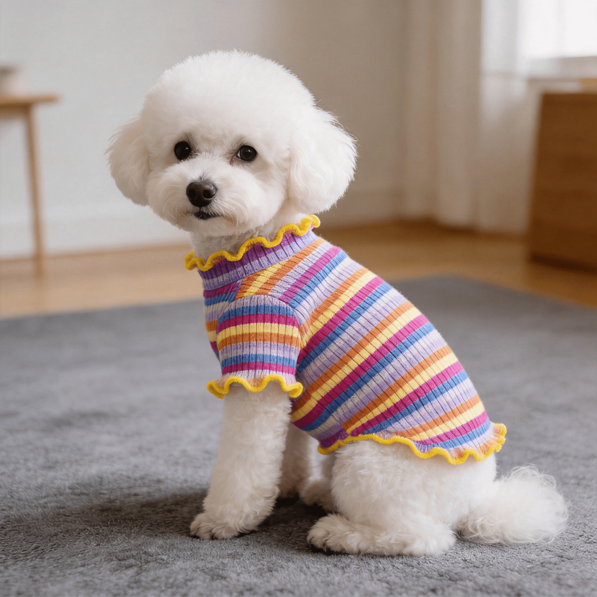 1PC Wide Elastic Stripes Pet D - Summer Dog Clothing ulasan dan harga