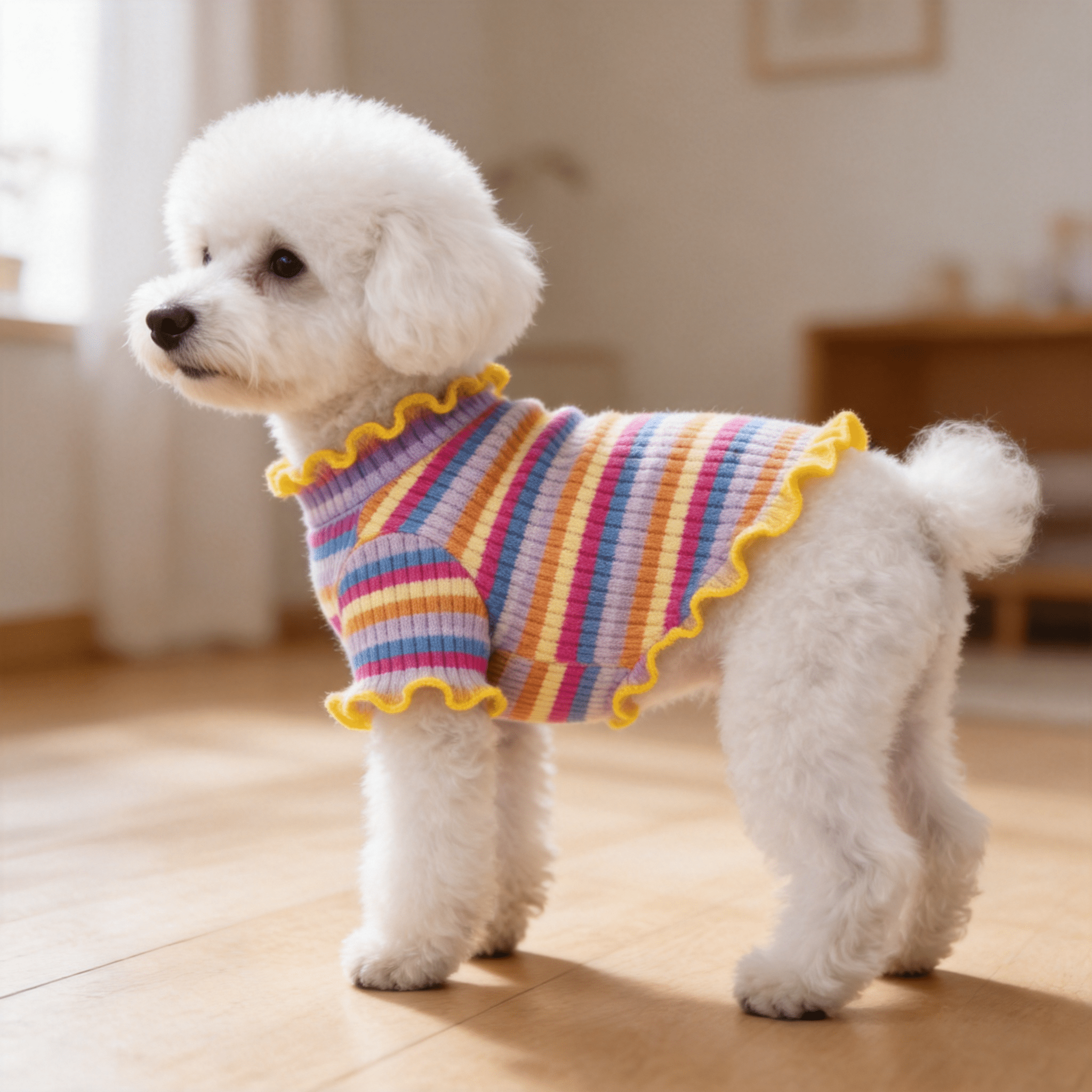 1PC Wide Elastic Stripes Pet D - Summer Dog Clothing ulasan dan harga