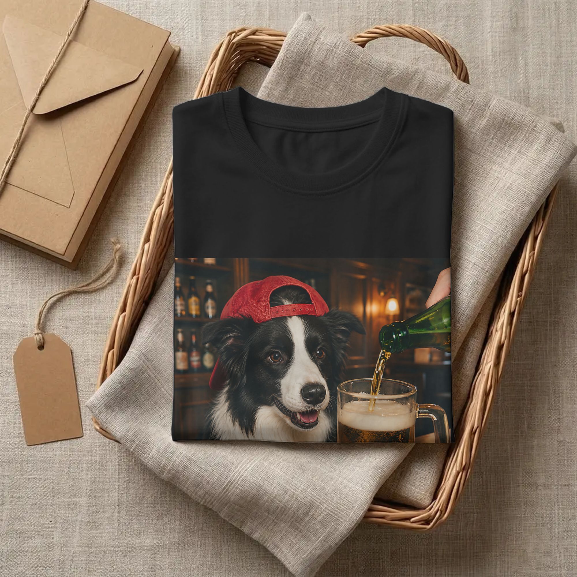 Men Border Collie Drinking Bee - Summer Clothing Ideas ulasan dan harga