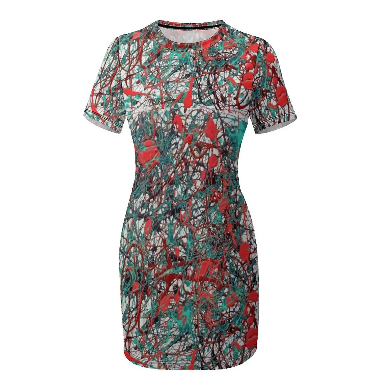 Orange Turquoise Drip Abstract - Summer Clothing Drip ulasan dan harga