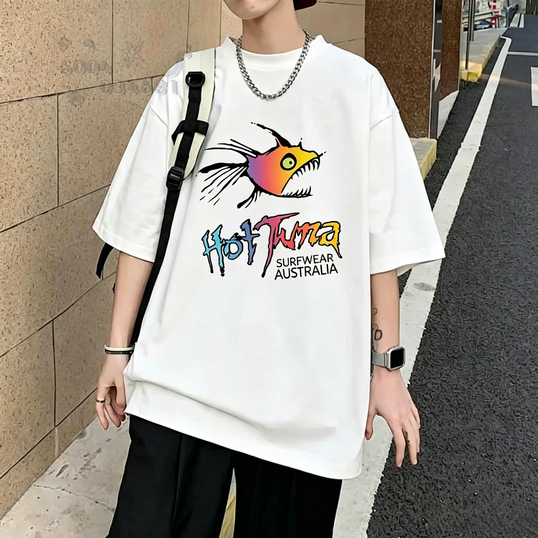 Men's round-neck cotton T-shir - Summer Clothing Label ulasan dan harga