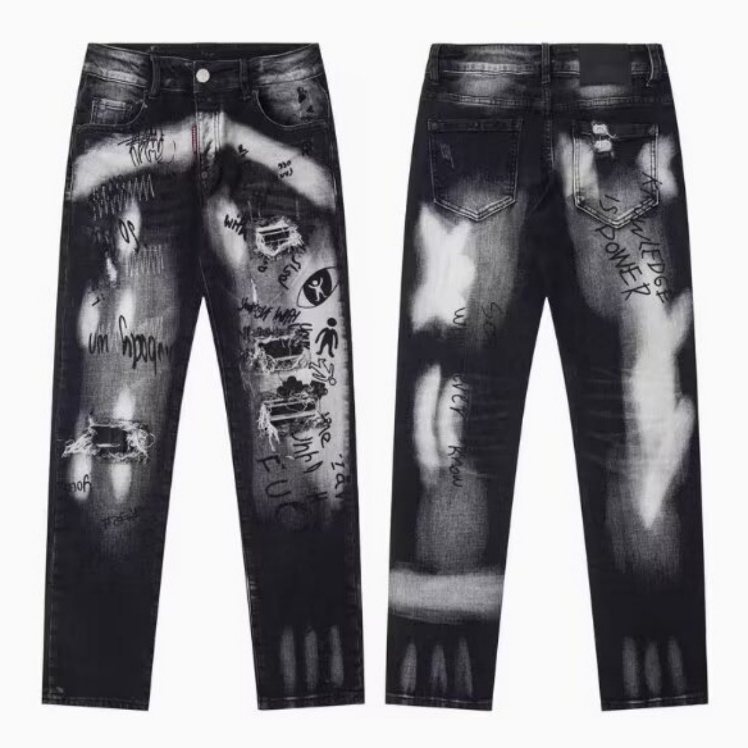 Shinny Jeans For Man Straight  - Vintage Summer Clothing Brand ulasan dan harga