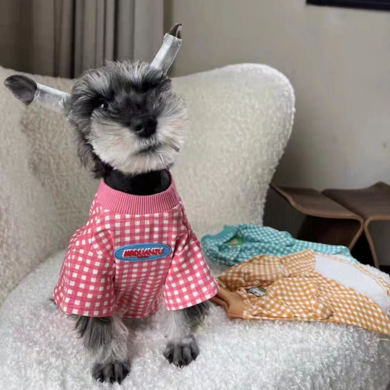 Pet Dog Plaid T-shirt Clothes  - Summer Dog Clothing ulasan dan harga