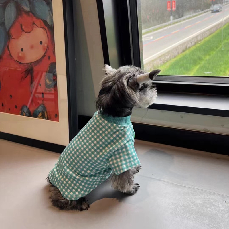 Pet Dog Plaid T-shirt Clothes  - Summer Dog Clothing ulasan dan harga