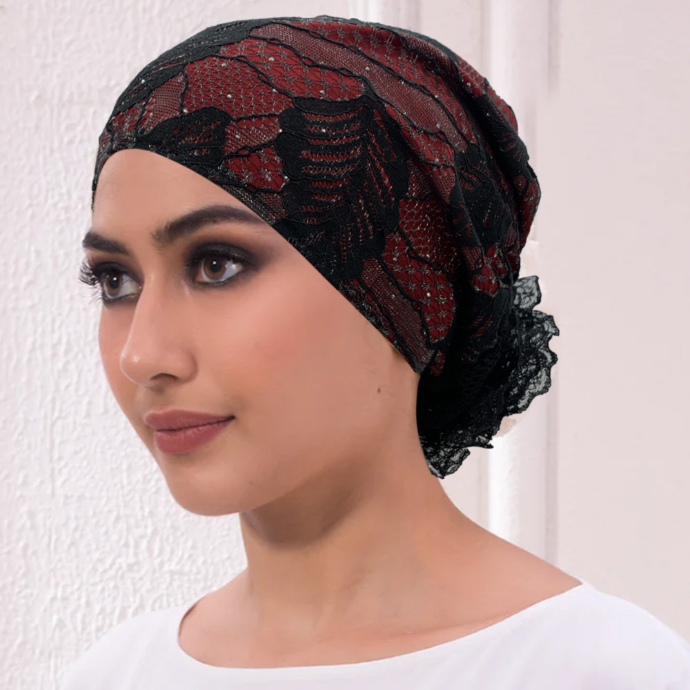 Embroidery Turban Cap for Wome - Summer Clothing Hijab ulasan dan harga