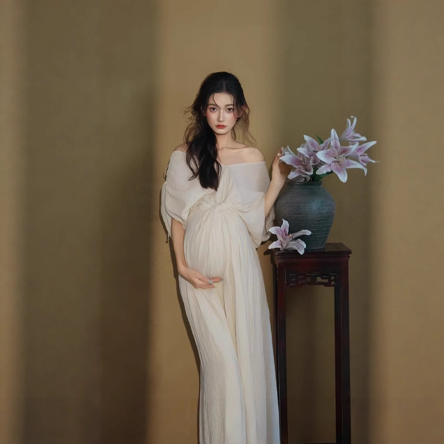 Women Maternity Photoshoot Fre - Summer Clothing In French ulasan dan harga