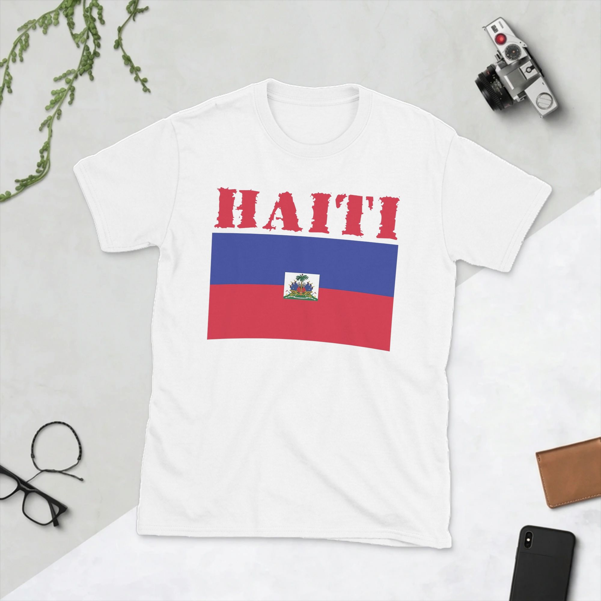 Men T-Shirt Haiti Flag Fashion - Summer Clothing Ideas ulasan dan harga