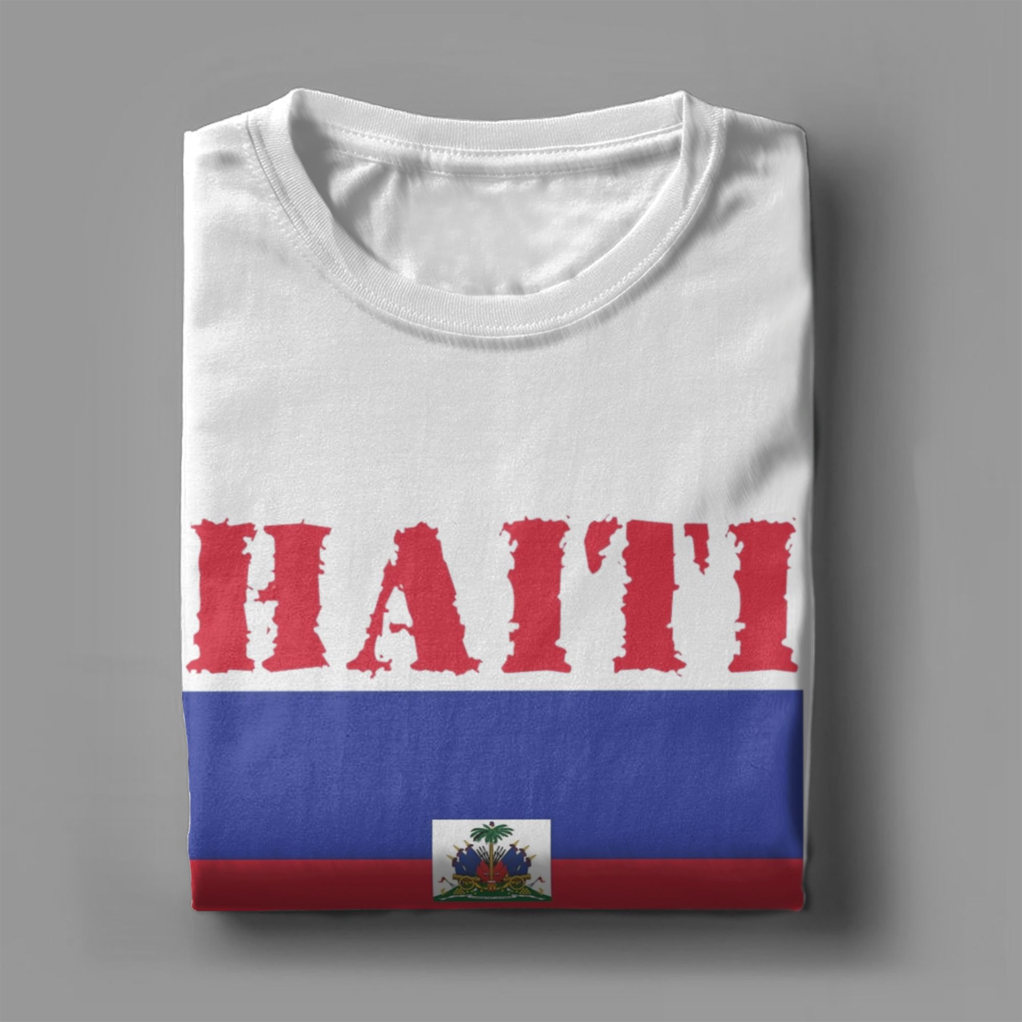 Men T-Shirt Haiti Flag Fashion - Summer Clothing Ideas ulasan dan harga