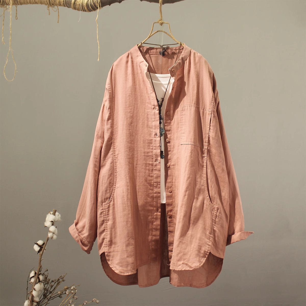 2026 Middle-aged women's cloth - Summer Clothing Yarn ulasan dan harga