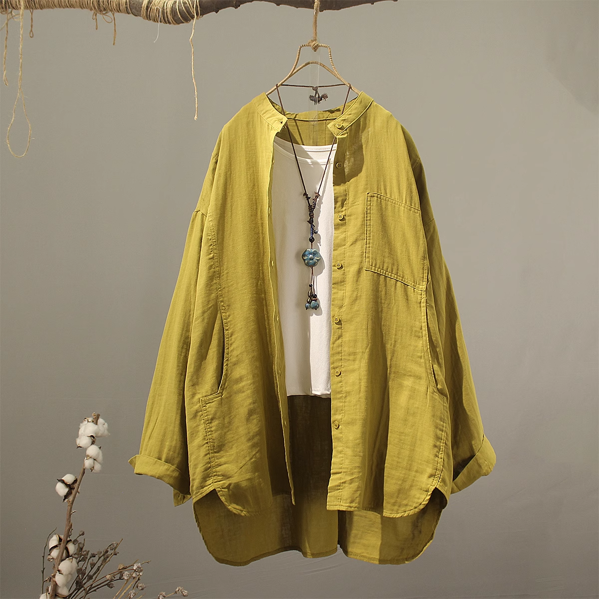 2026 Middle-aged women's cloth - Summer Clothing Yarn ulasan dan harga
