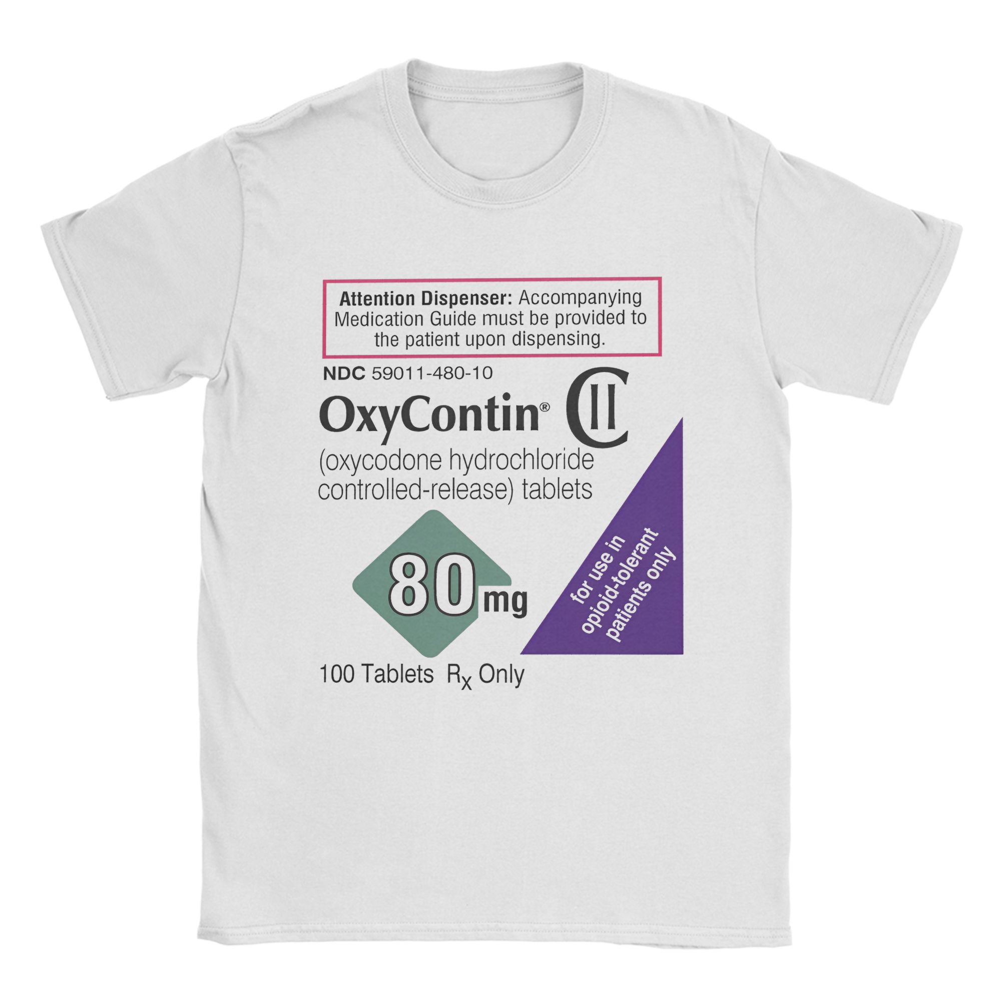 Oxycontin 80mg Label Men's T S - Summer Clothing Label ulasan dan harga