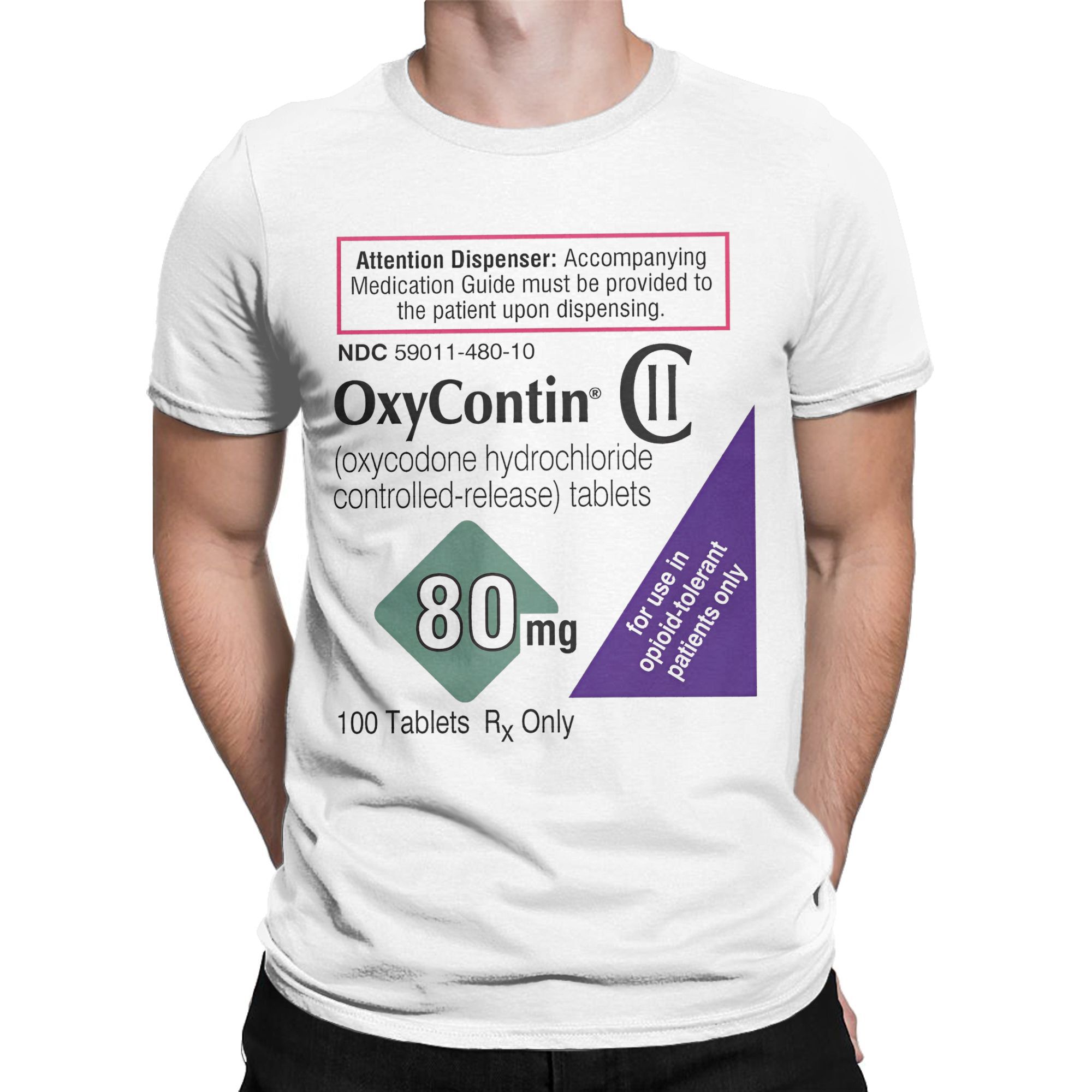 Oxycontin 80mg Label Men's T S - Summer Clothing Label ulasan dan harga