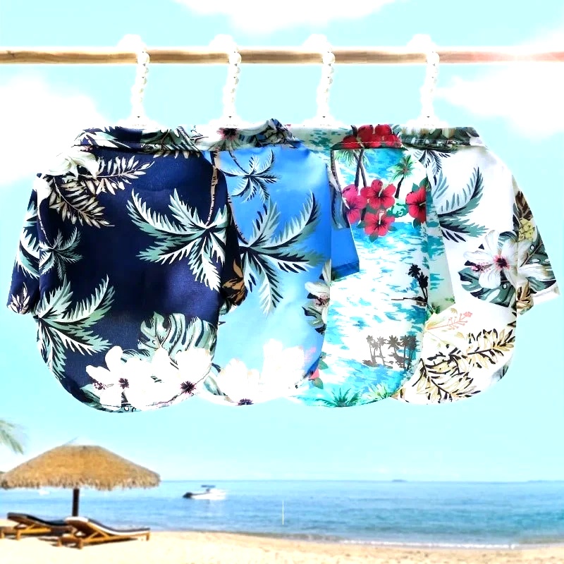 Hawaiian Style Pet Dog Clothe  - Summer Clothing In French ulasan dan harga