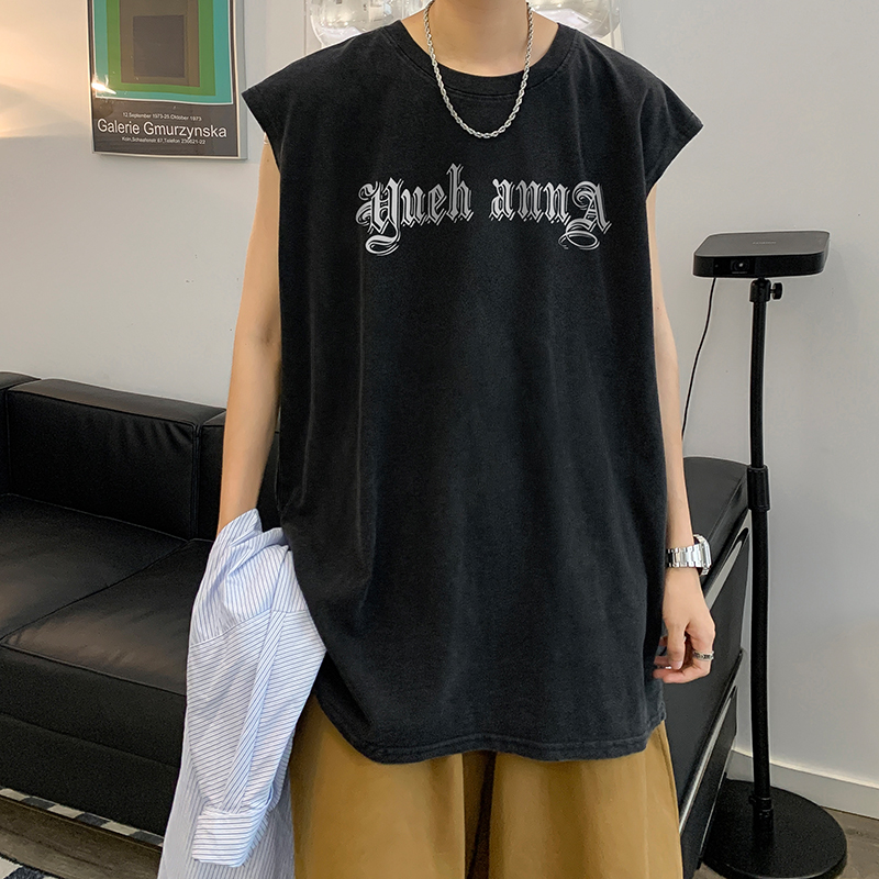 Men's Letter Print Sleeveless  - Summer Clothing Staples ulasan dan harga