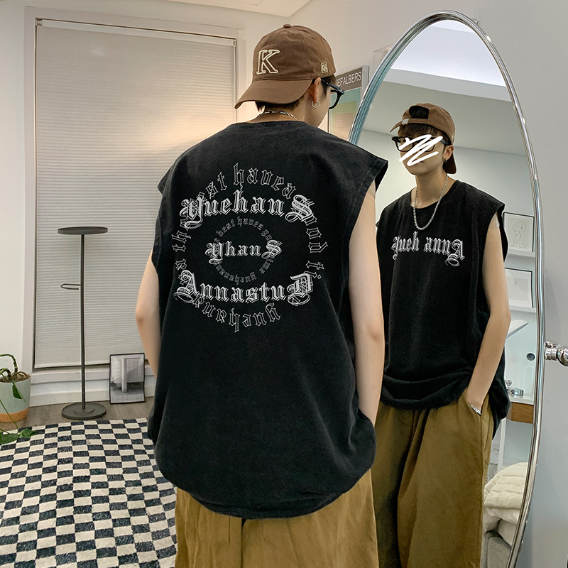 Men's Letter Print Sleeveless  - Summer Clothing Staples ulasan dan harga