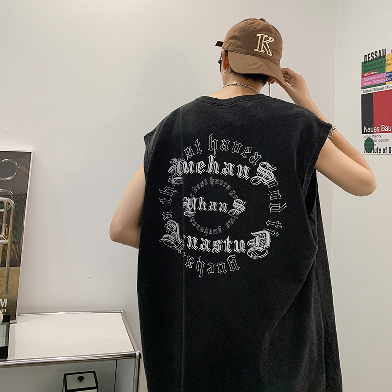 Men's Letter Print Sleeveless  - Summer Clothing Staples ulasan dan harga