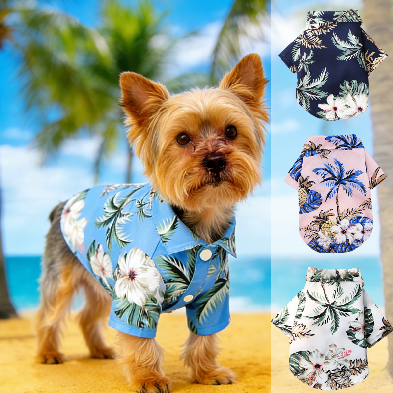 Hawaiian Style Pet Dog Clothe  - Summer Dog Clothing ulasan dan harga