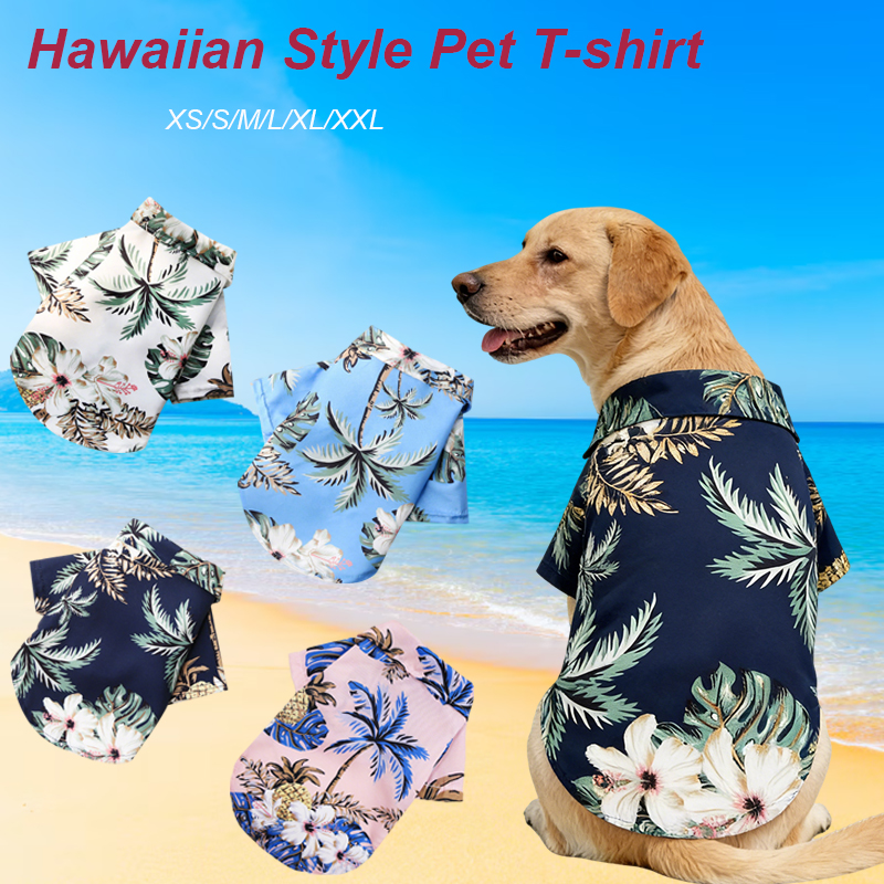 Hawaiian Style Pet Dog Clothe  - Summer Dog Clothing ulasan dan harga