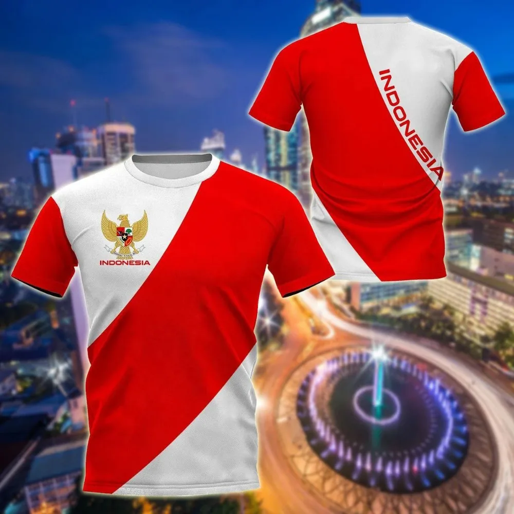 Indonesian Flag 3D Heraldic Pr - Summer Clothing Teens ulasan dan harga