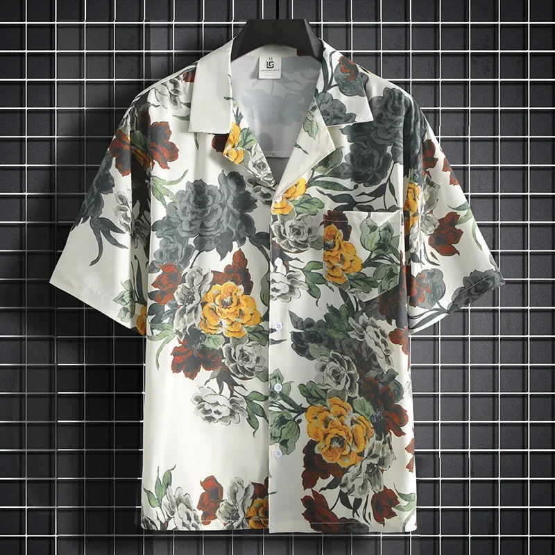 Printed Shirt Men's Short Slee - Summer Clothing Essentials Men ulasan dan harga