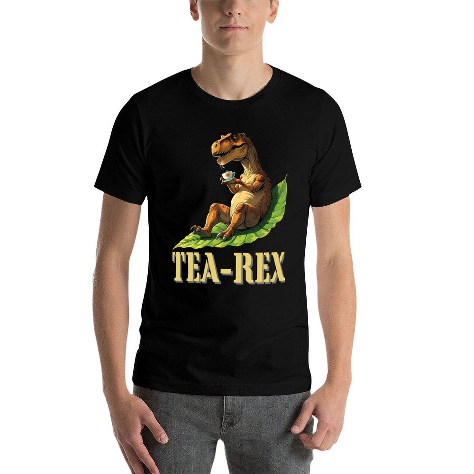 Tea Rex T-Shirt Clothing anime - Summer Clothing Essentials Men ulasan dan harga