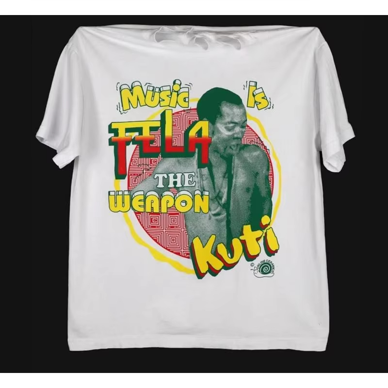 Fela Kuti WHITE T Shirt Short  - Summer Clothing Drip ulasan dan harga