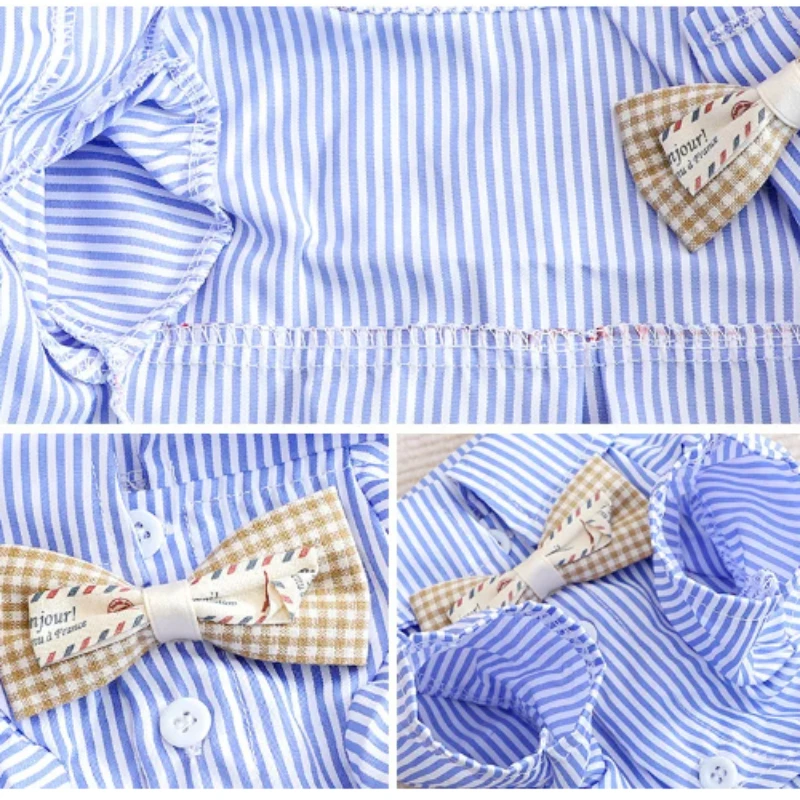 Dog Clothes Bowknot Striped Sh - Summer Dog Clothing ulasan dan harga