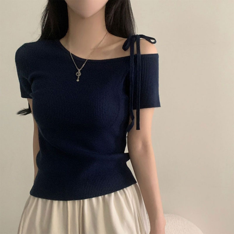 Women's Clothing Skew Collar P - Summer Clothing In French ulasan dan harga