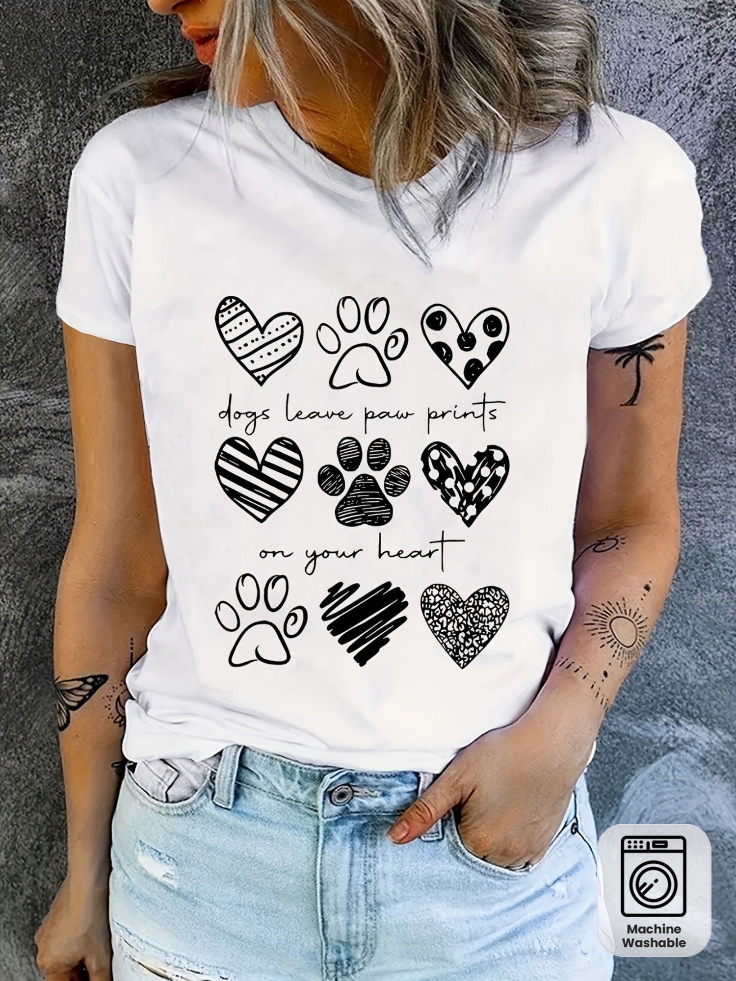Women's Unisex White Dog Paw P - Summer Dog Clothing ulasan dan harga