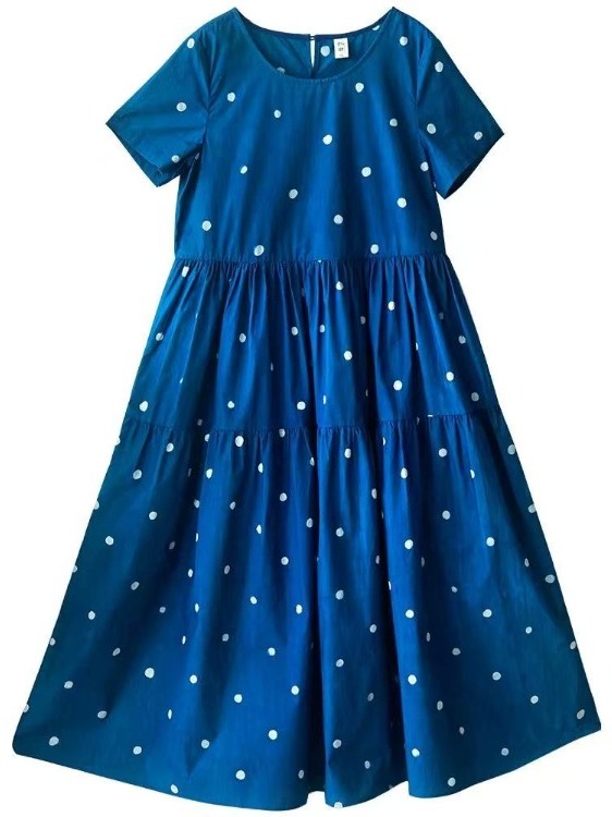 Blue Pure Cotton Floral Print  - Summer Clothing Label ulasan dan harga